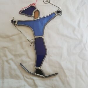 Stained glass skier